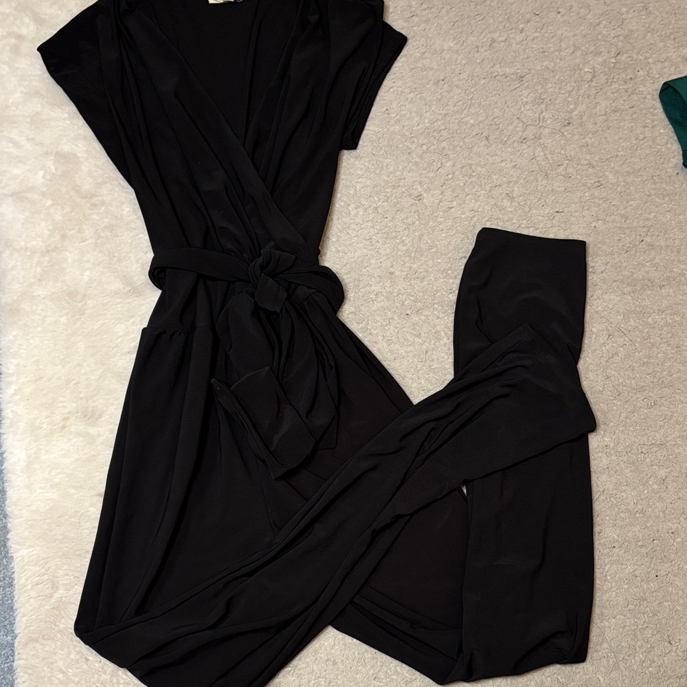 Rolla Coster Black Wrap Jumpsuit